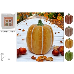 Decorazione Zucca In Ceramica 15 Cm