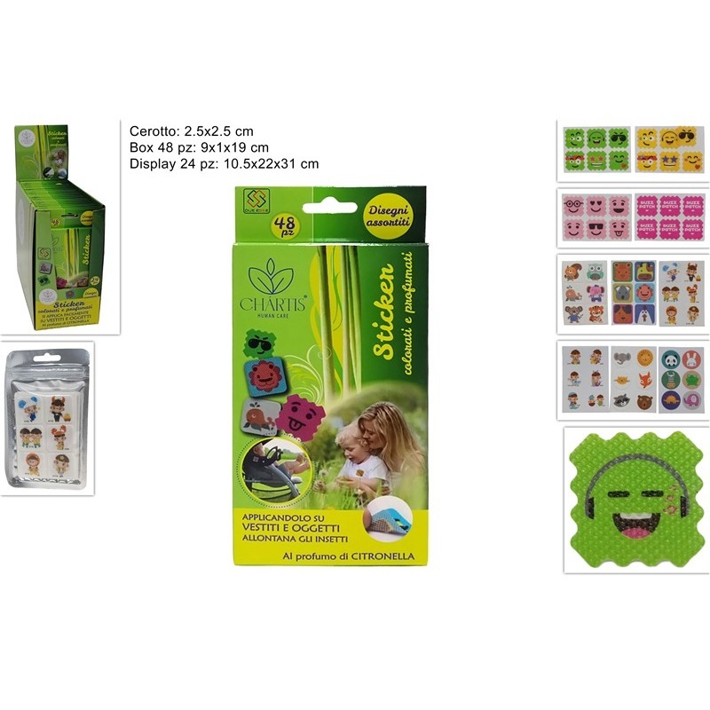 Sticker Profumati 48 Pezzi Assortiti In Scatola