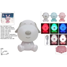 Lampada Led Cagnolino Ricaricabile Con Cavo