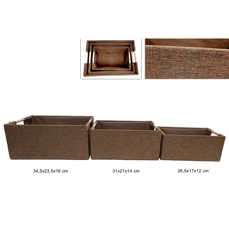 Ceste Rettangolari Varie Misuire Marrone