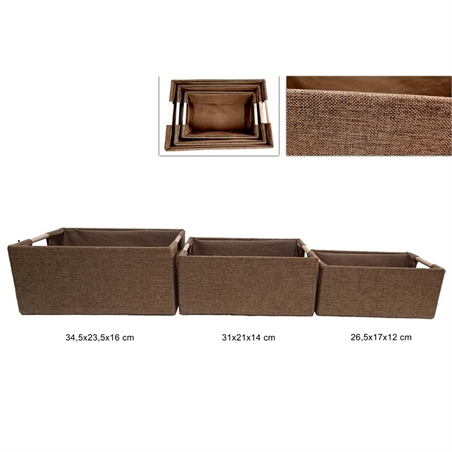 Ceste Rettangolari Varie Misuire Marrone