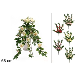 Mazzo 14 Rose Pendenti Più 8 Fiori