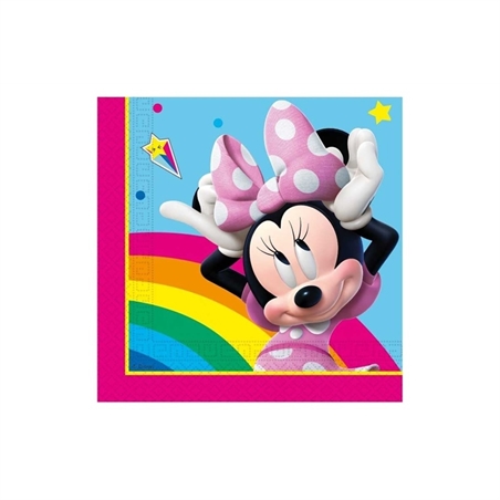 Tovaglioli 33x33 cm Minnie Rainbow Make Me Smile 20 pezzi