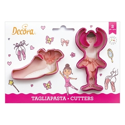 Set 2 Tagliapasta in plastica Ballerina e Scarpette