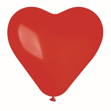 25 Palloncini in Lattice Cuore 17" Rosso