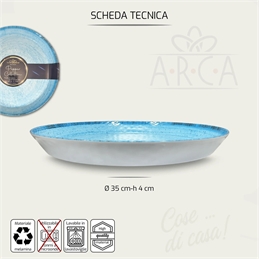 Piatto Rotondo Bordato Pepper In Melamina Ø 35 cm – h 4 cm