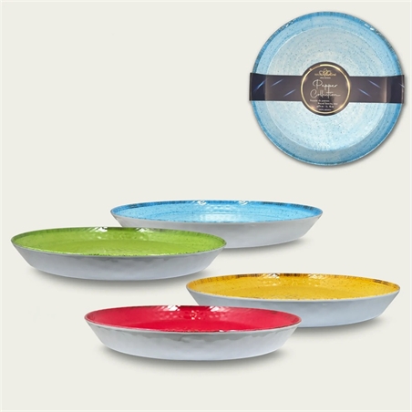 Piatto Rotondo Bordato Pepper In Melamina Ø 35 cm – h 4 cm