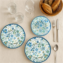 Piatto Dessert  Fiori D’Autore Bluart In Melamina