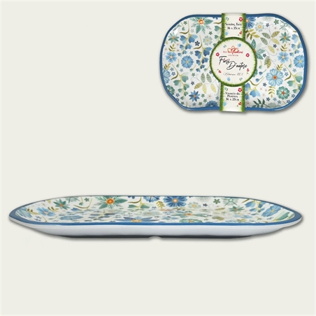 Vassoio Fiori D’Autore Bluart In Melamina 30×20 cm – h 3 cm