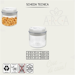 Contenitore Ermetico Rotondo Basso In Plastica