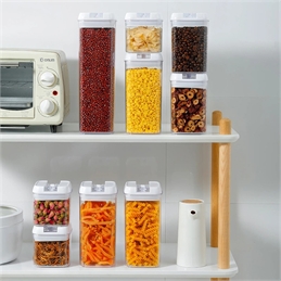Contenitore Ermetico Quadrato Alto In Plastica 12,5 x 12,5 cm - h 23 cm