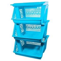 SCAFFALI 3PZ IMPILABILI CELESTE 