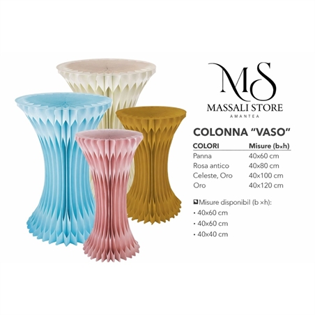 Colonna Vaso 60 H x 40 Panna