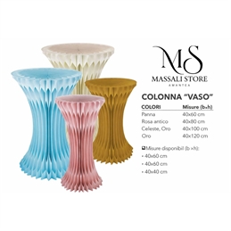Colonna Vaso 100 H X 40 Panna