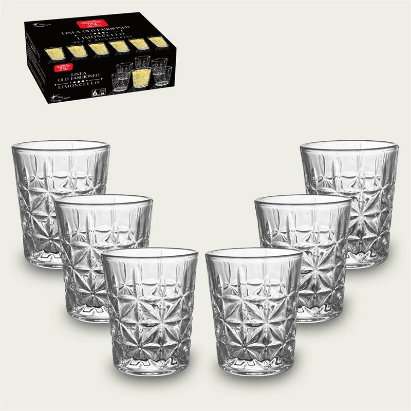 Set 6 bicchieri limoncello in vetro 60ml