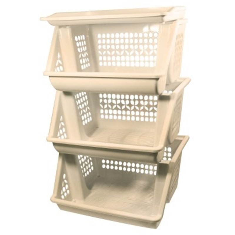 SCAFFALI 3PZ IMPILABILI BEIGE 