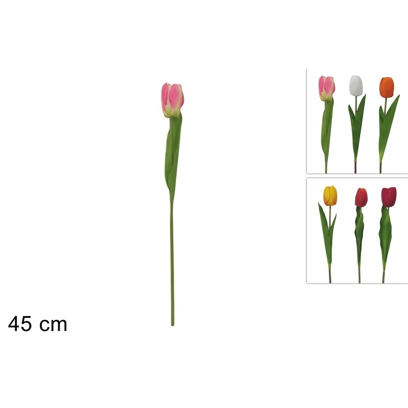 Stelo Tulipano 45 Cm  6 Colori Assortiti