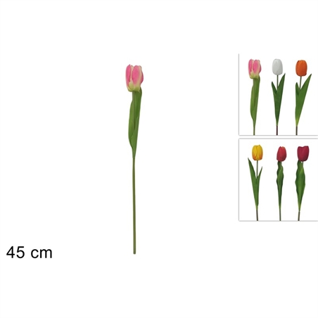 Stelo Tulipano 45 Cm  6 Colori Assortiti