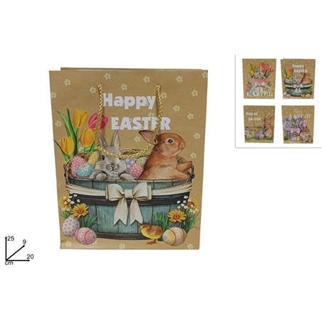 Buste Regalo Coniglio Pasquale 25X20X9 CM Assortiti