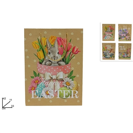 Buste Regalo Coniglio Pasquale 42X33X11 CM Assortiti