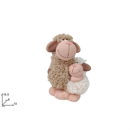 Pecora Con Lana 16,5 Cm