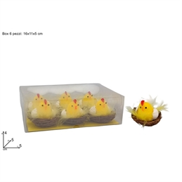 Nidi Con Pulcini 6 Pezzi In Box