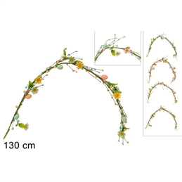 Ghirlanda 130 Cm Con Uova E Fiori Colorati Assortiti