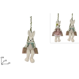 Coniglio Con Pelliccia Su Altalena