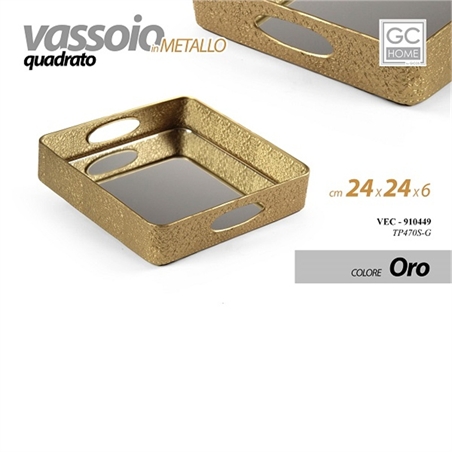 Vassoio Specchio 24X24X5,5 CM