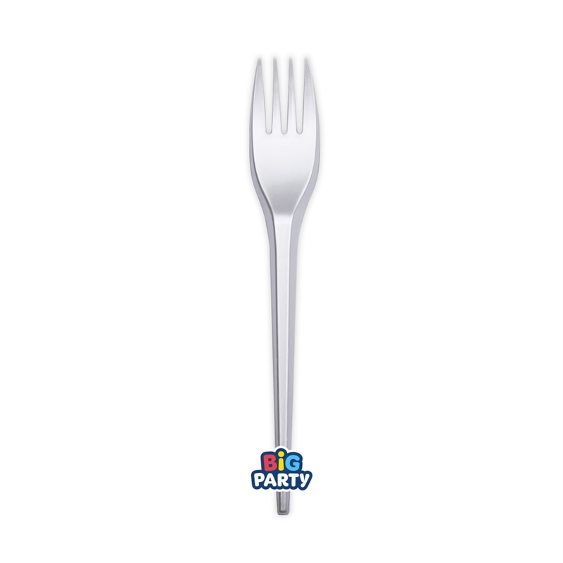 20 Forchette Riutilizzabili 17,5 cm Argento Matt