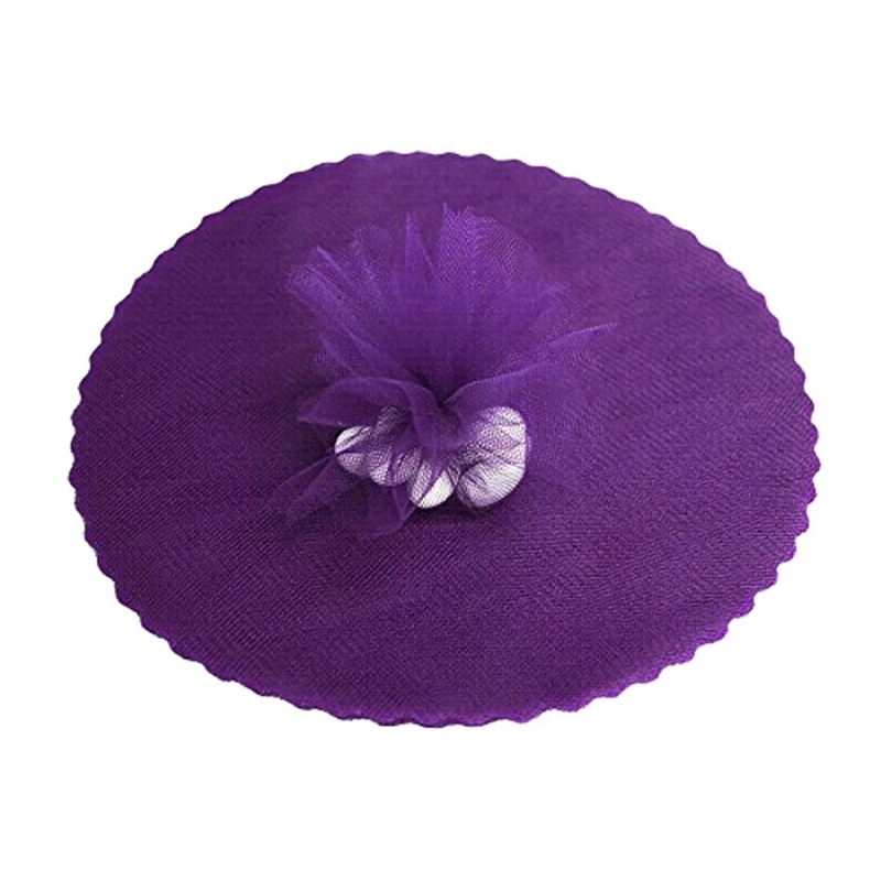 Velo Fata Tondo Smerlato Viola Diametro 24 50 pezzi