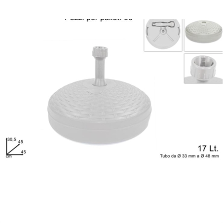 BASE OMBRELLONE EFFETTO MIDOLLINO BIANCA