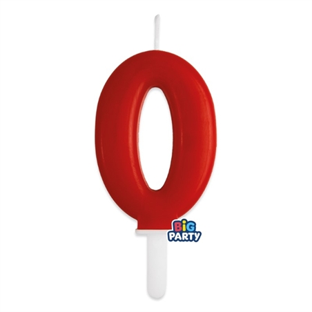 Candelina Tiny Plump Rosso 7 cm Numero 