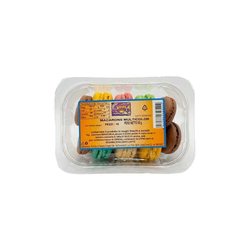 Macarons Multicolor 8 coppie - 50 grammi