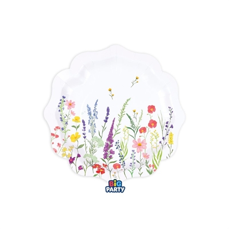 6 Piatti Ø 20 cm Fiori Di Campo