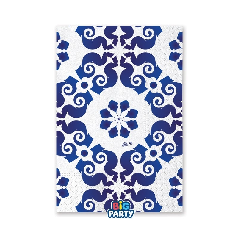 16 Tovaglioli 33 x 33 Blue Cottage
