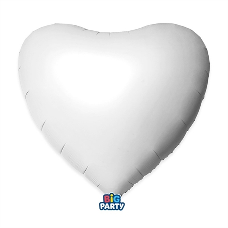 Palloncino Foil Cuore 68" Bianco Satin