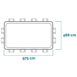 Intex Ultra XTR Frame 26378NP - 975x488x132 cm - Piscina fuori terra + Kit Pulizia e Volleyball