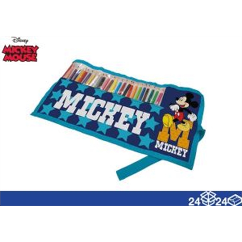 astuccio-roller-topolino-mickey-20cm-24-pastelli-colorati