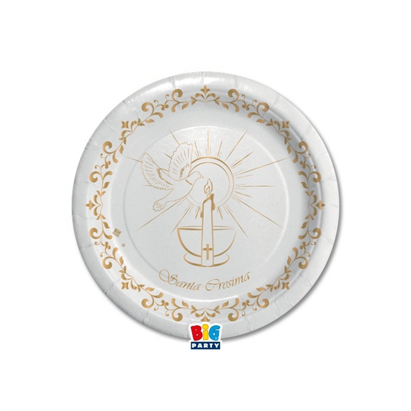 8 Piatti cm.18 Cresima Gold 8 Piatti cm.18 Cresima Gold