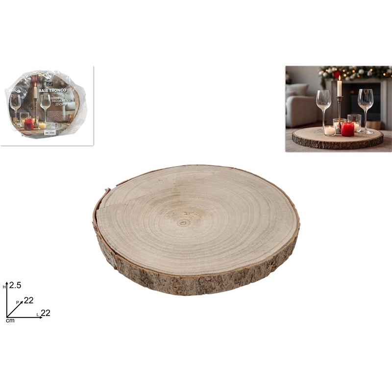 base-tronco-legno-22cm-decorazione