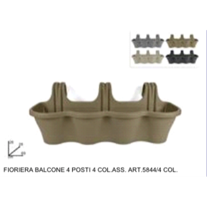 BALCONIERA IN PLASTICA 4 POSTI