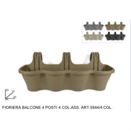 BALCONIERA IN PLASTICA 4 POSTI