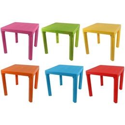 TAVOLO BAMBINO IN PLASTICA CM 50x50x45 6 COLORI 