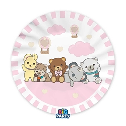 piatti-teddy-friends-thun-rosa-25cm-6-pezzi