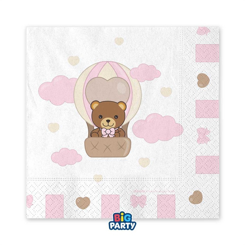 tovaglioli-teddy-friends-thun-rosa-33x33cm-16-pezzi