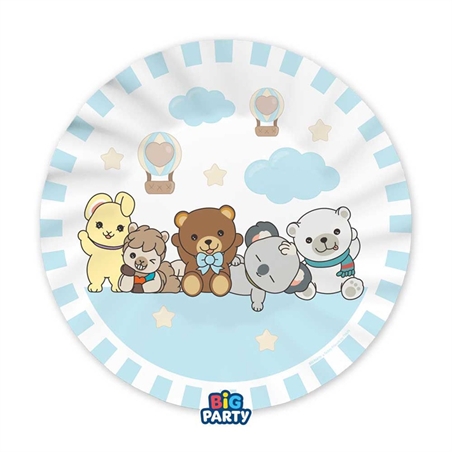 piatti-teddy-friends-thun-celeste-25cm-6-pezzi