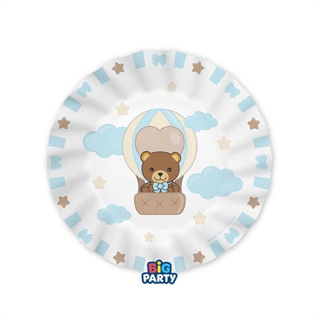 piatti-teddy-friends-thun-celeste-20cm-6-pezzi