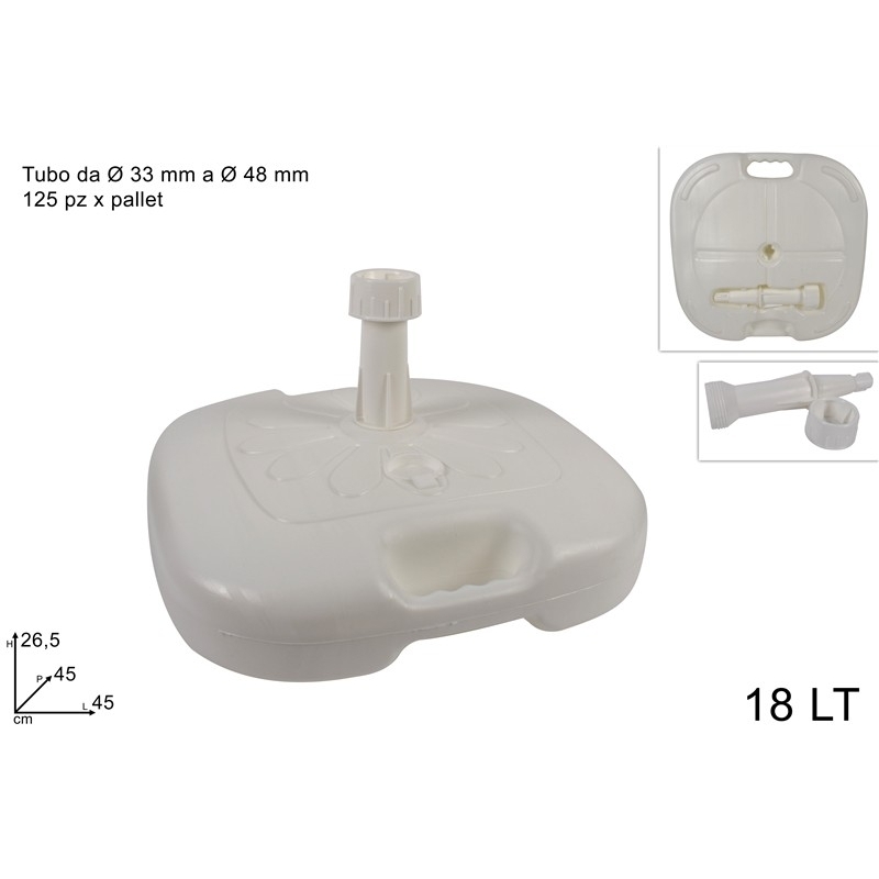 base-ombrellone-quadrata-bianca-18-litri-plastica