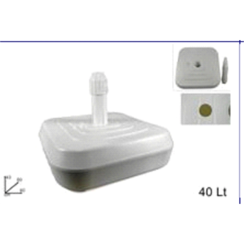 Base per ombrellone quadrata con ruote 60x60